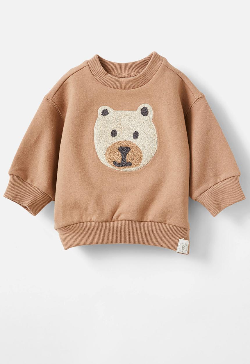 Cotton On - Alma drop shoulder sweater - taupy brown/teddy bear