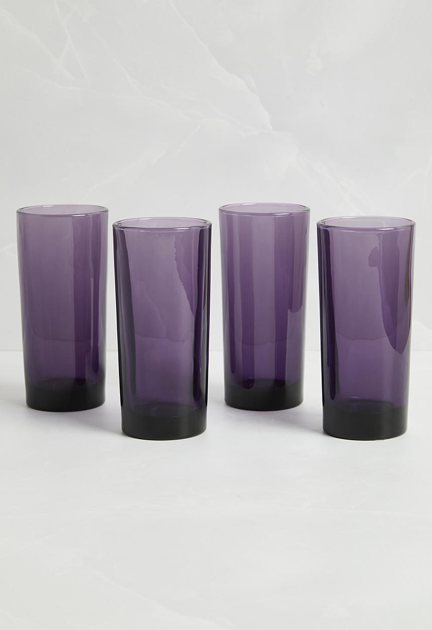 Jenna Clifford - Solid tumbler set of 4 - purple