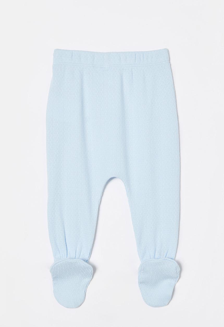 Cotton On - Organic pointelle footed legging - white water blue