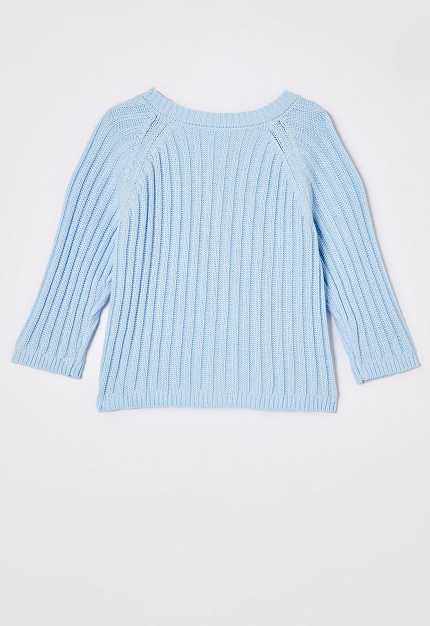 Cotton On - Organic knit cardigan - white water blue