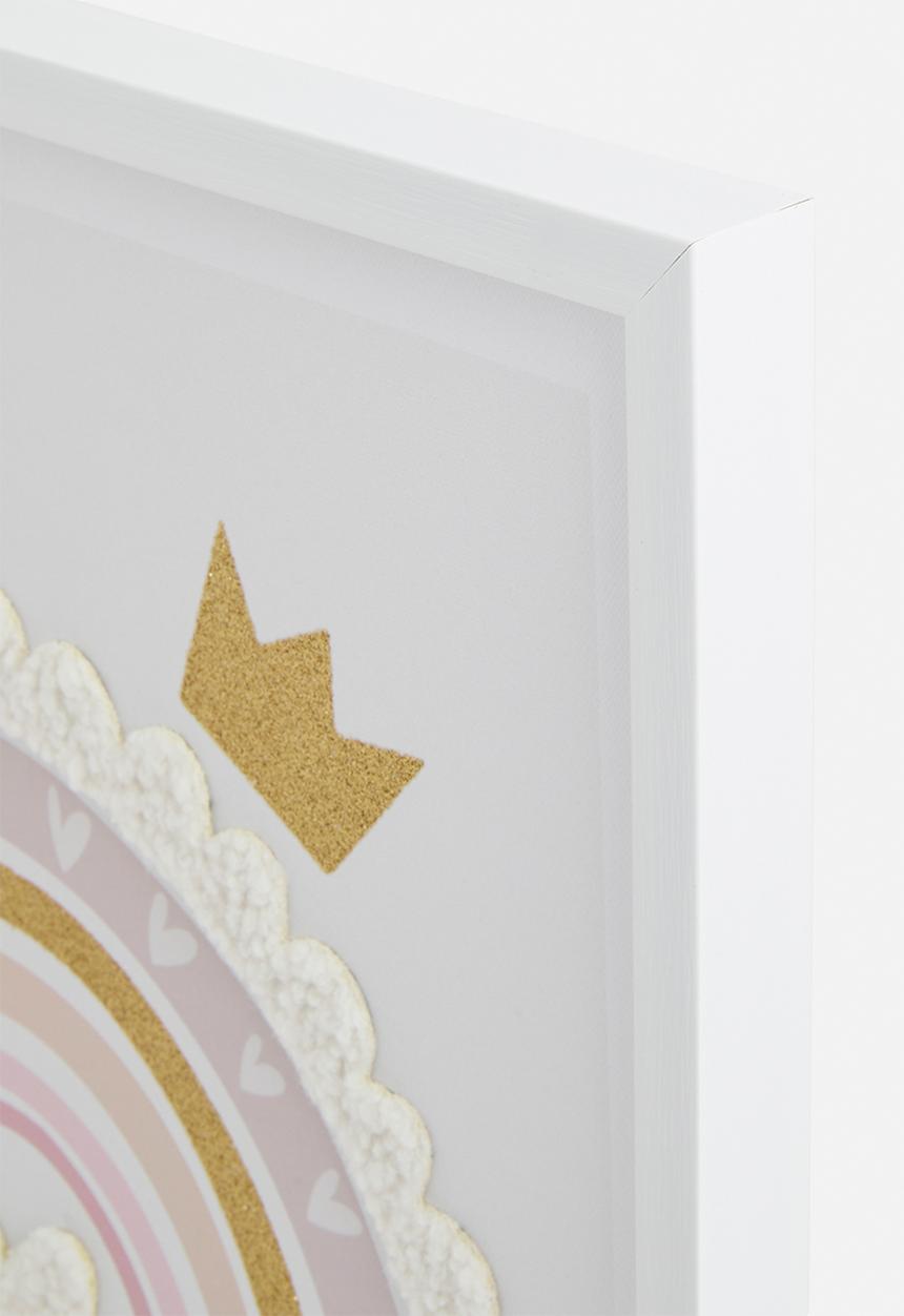 Sixth Floor - Rainbow framed canvas with 3d objects - pink	