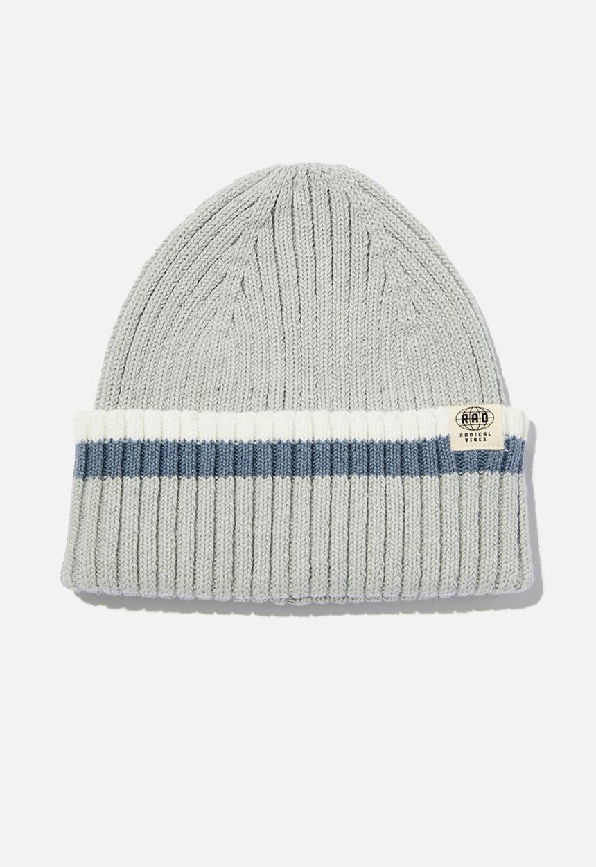 Cotton On - Kids fisherman beanie - winter grey/steel/white