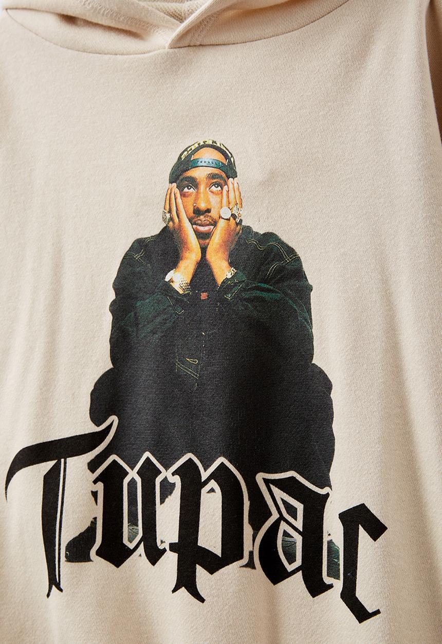 Cotton On - License emerson hoodie - lcn bra rainy day/tupac icon
