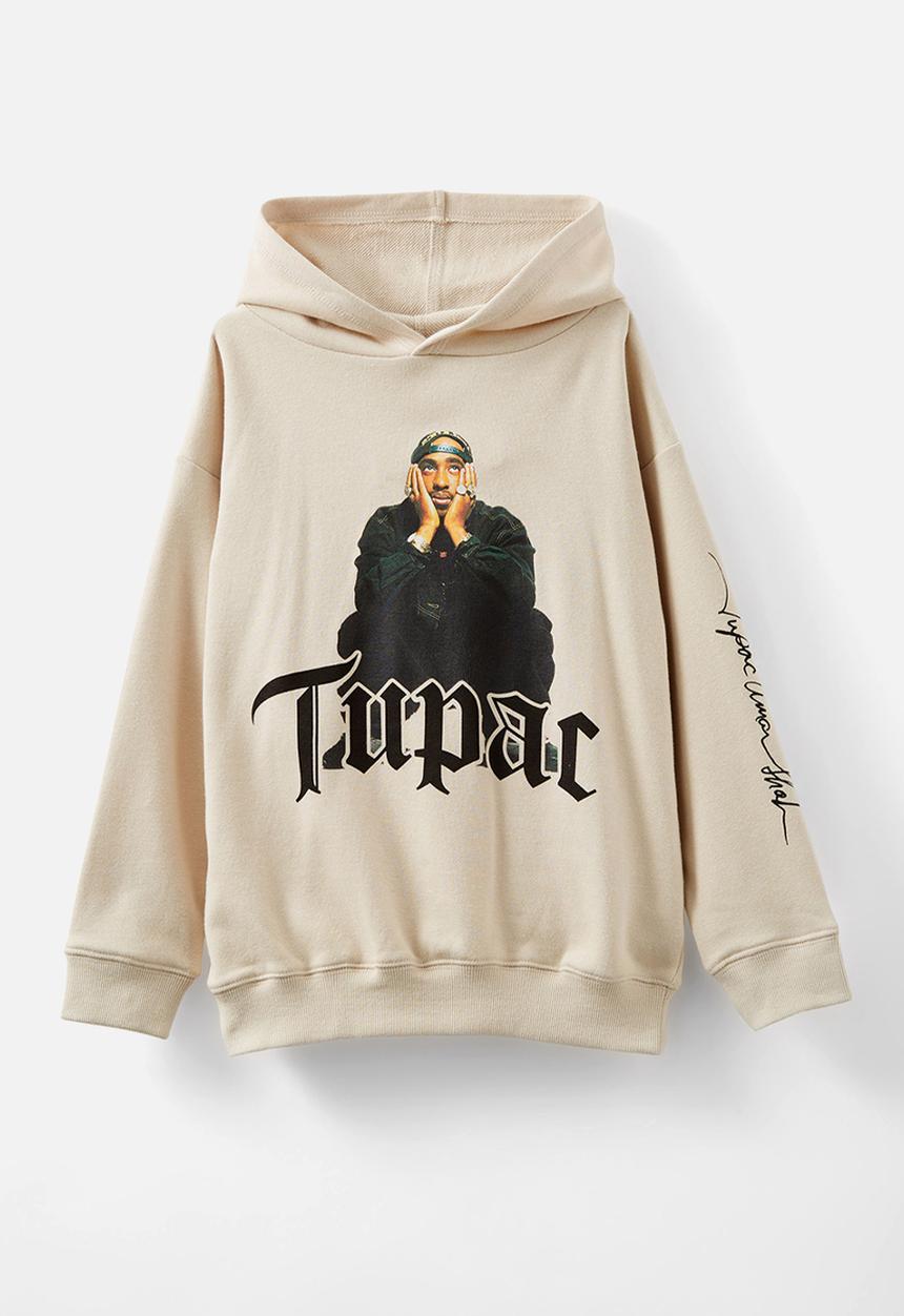 Cotton On - License emerson hoodie - lcn bra rainy day/tupac icon