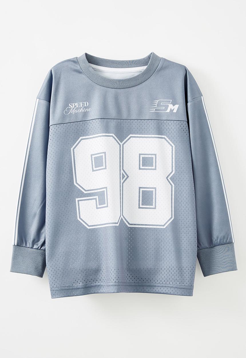 Cotton On - Long sleeve mesh sport tee - steel/98