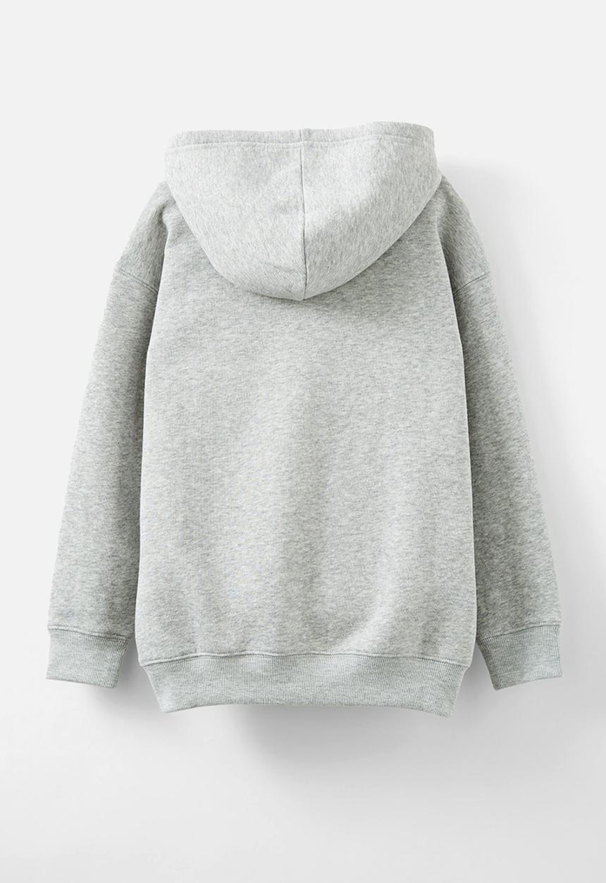 Cotton On - Sammy hoodie - fog grey marle/varsity red/state sports