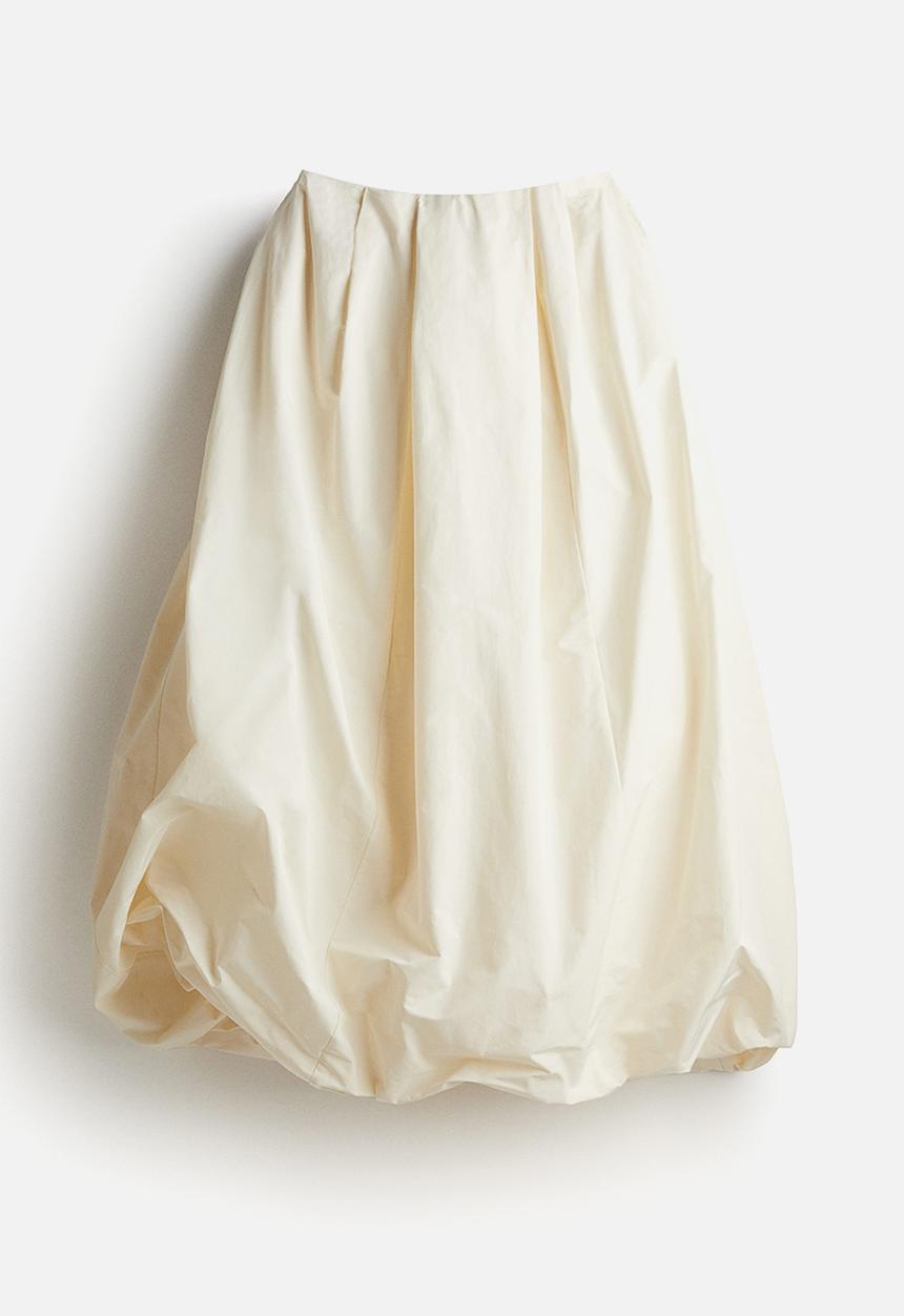 H&M - H&M Studio: Bubble-hem skirt - cream