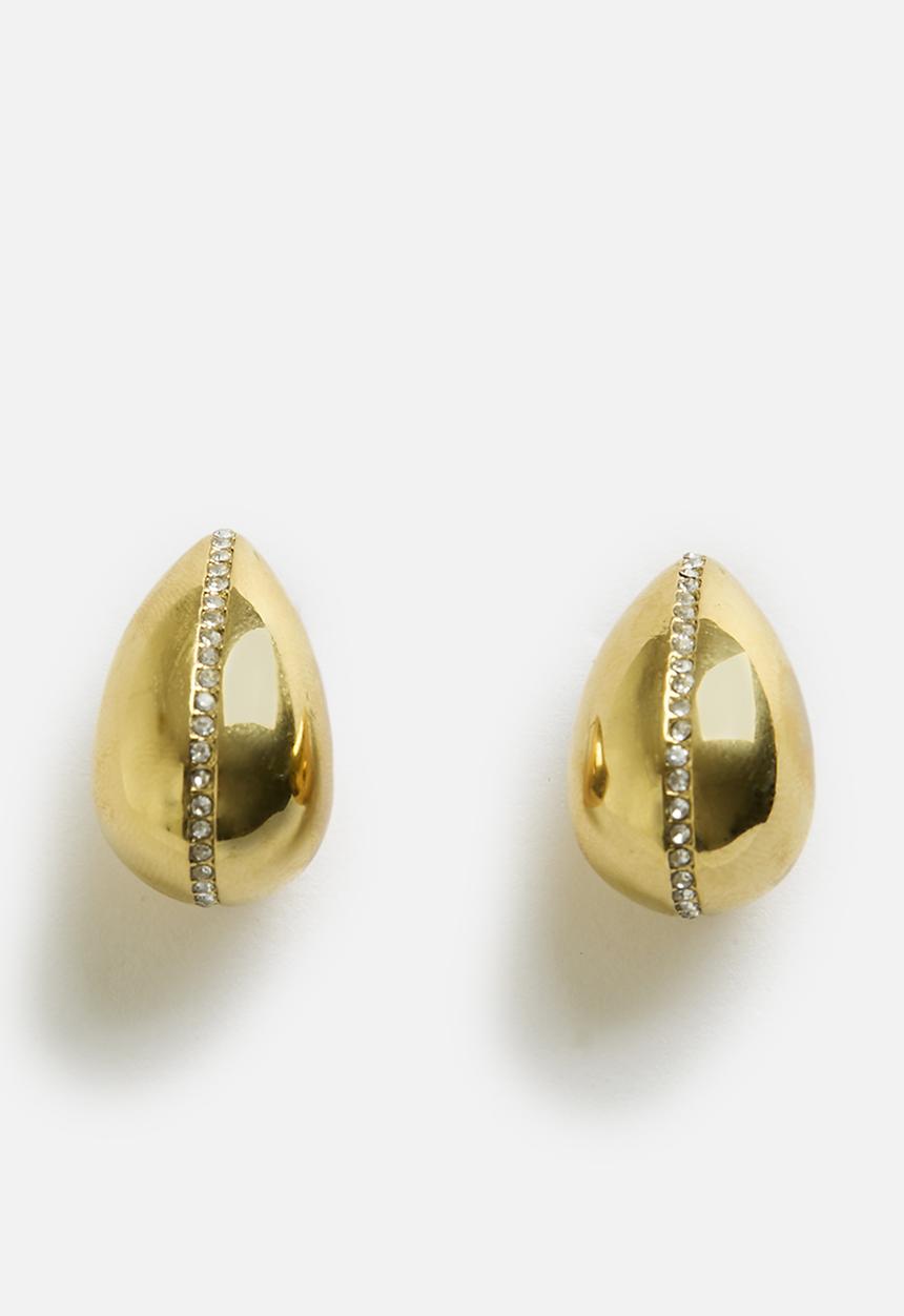 Tessa Design - Laura teardrop with stone detail - gold