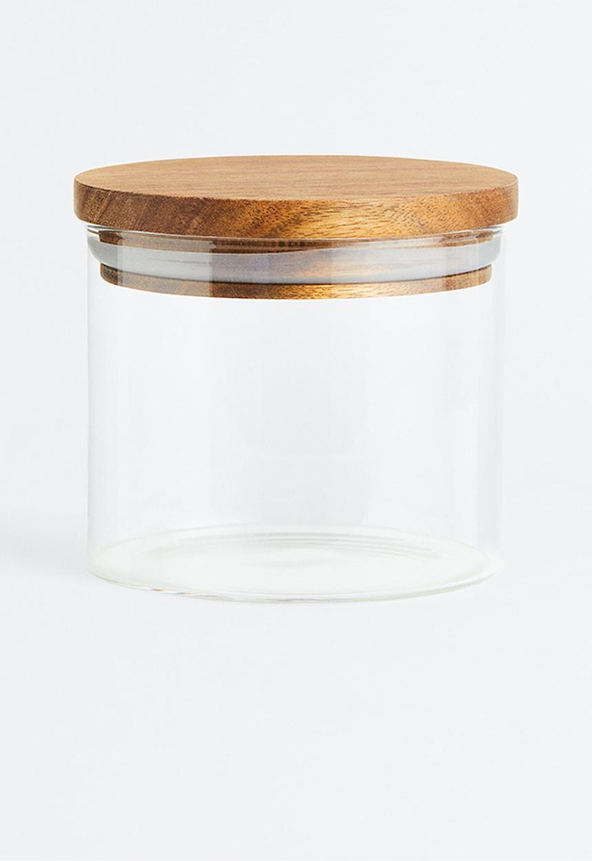 H&M - Glass jar with lid - transparent