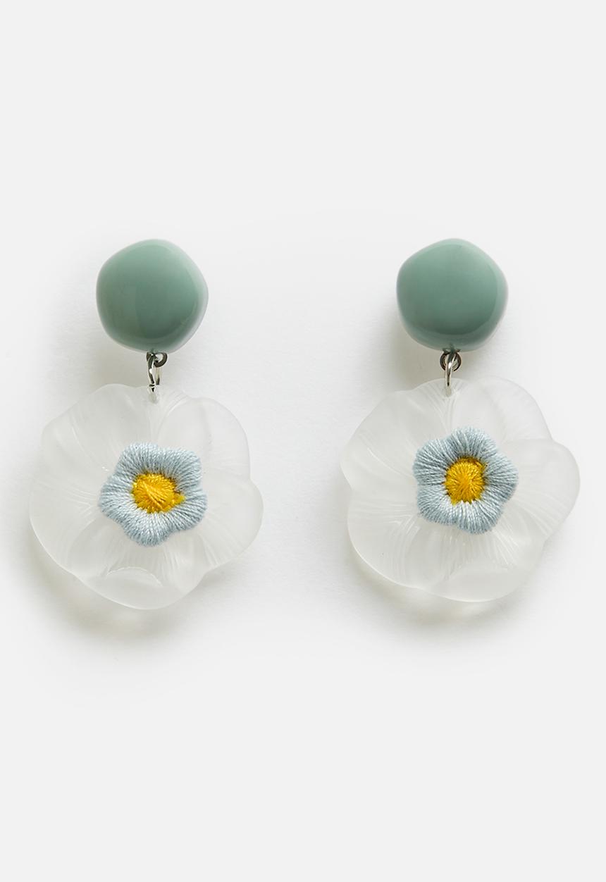 Superbalist - Briar flower stud earrings - blue