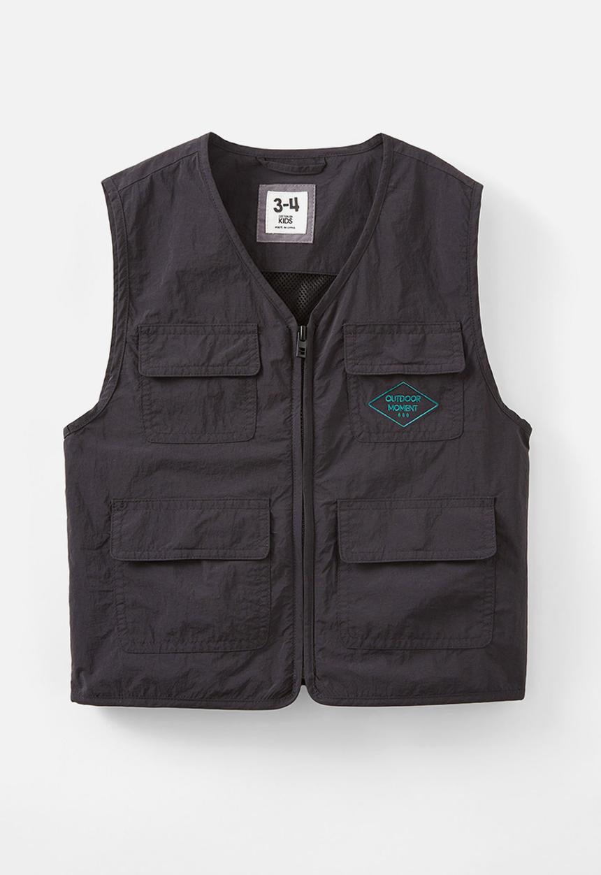 Cotton On - Fisherman pocket vest - black