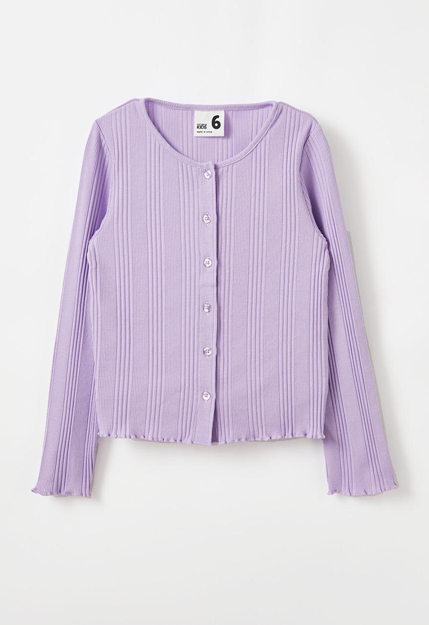Cotton On - Ryder button long sleeve - lilac drop