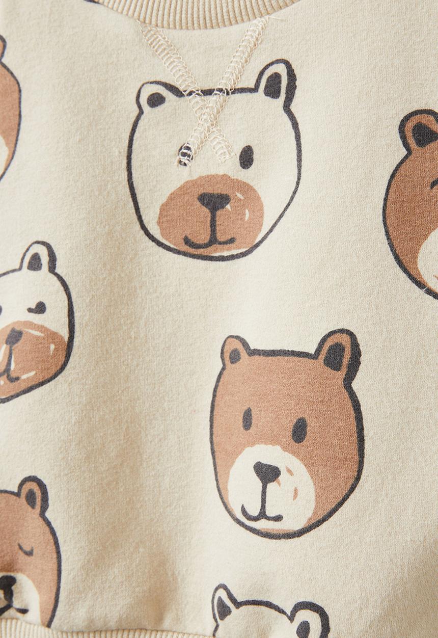 Cotton On - Alma drop shoulder sweater - rainy day/beary cute