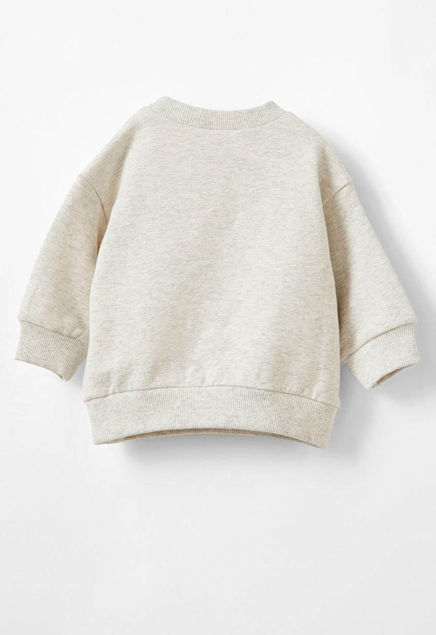 Cotton On - Annabelle drop shoulder ruffle sweater - oatmeal marle