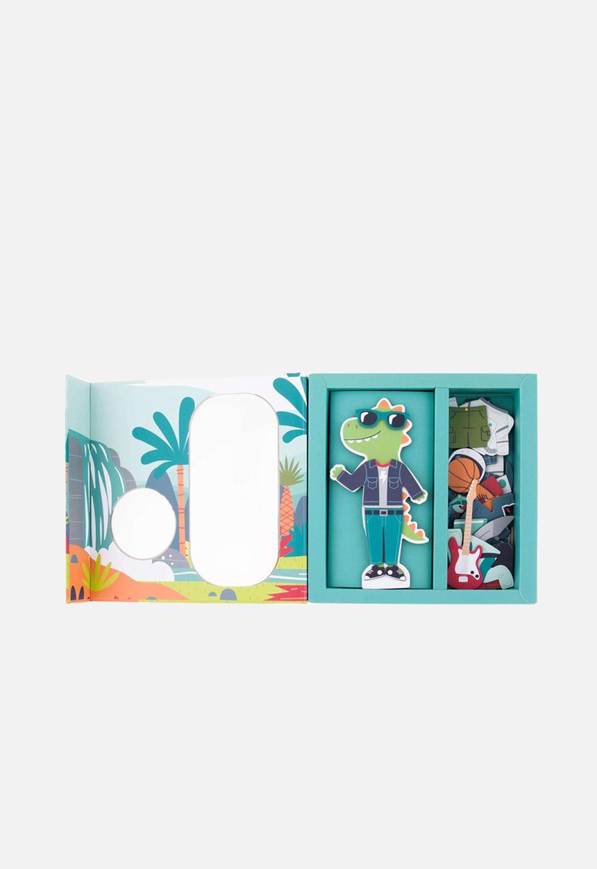 Stephen Joseph - Magnetic dress up doll dino and lion - multi