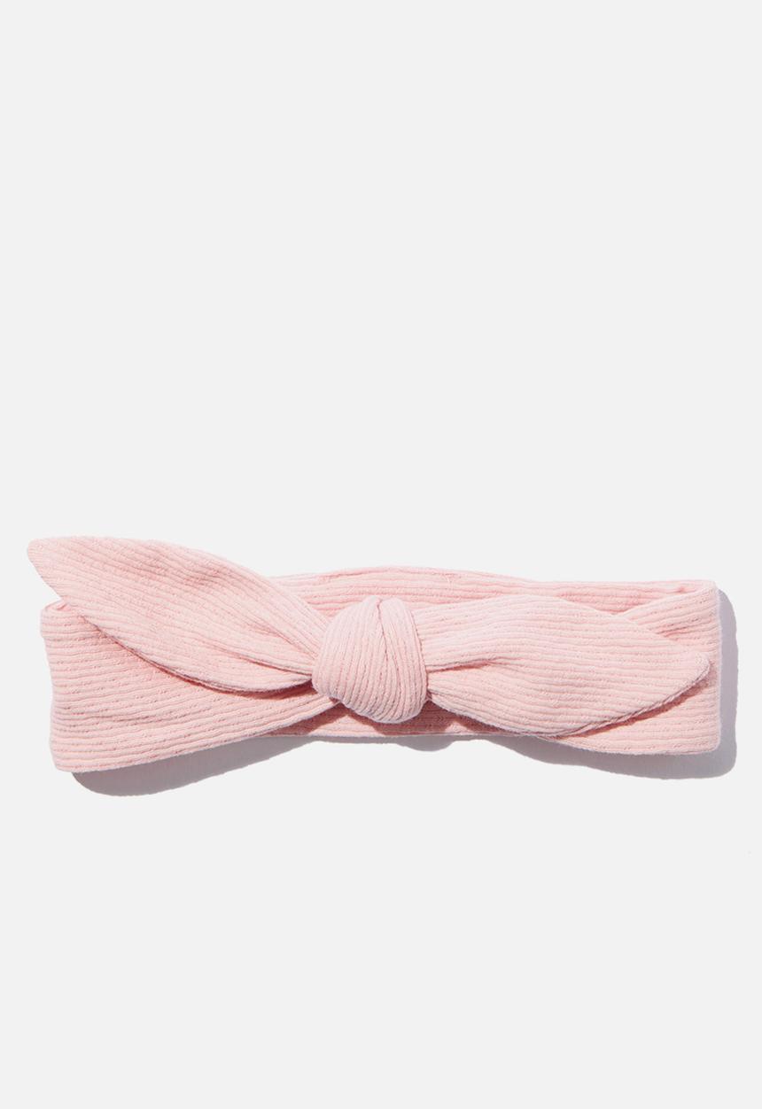 Cotton On - Organic pointelle bow headband - zephyr
