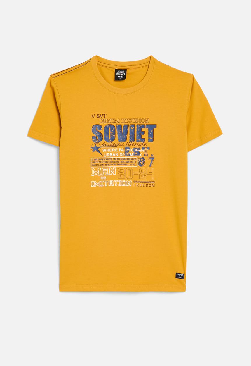 SOVIET - Boys crew neck fashion tee - new mustard