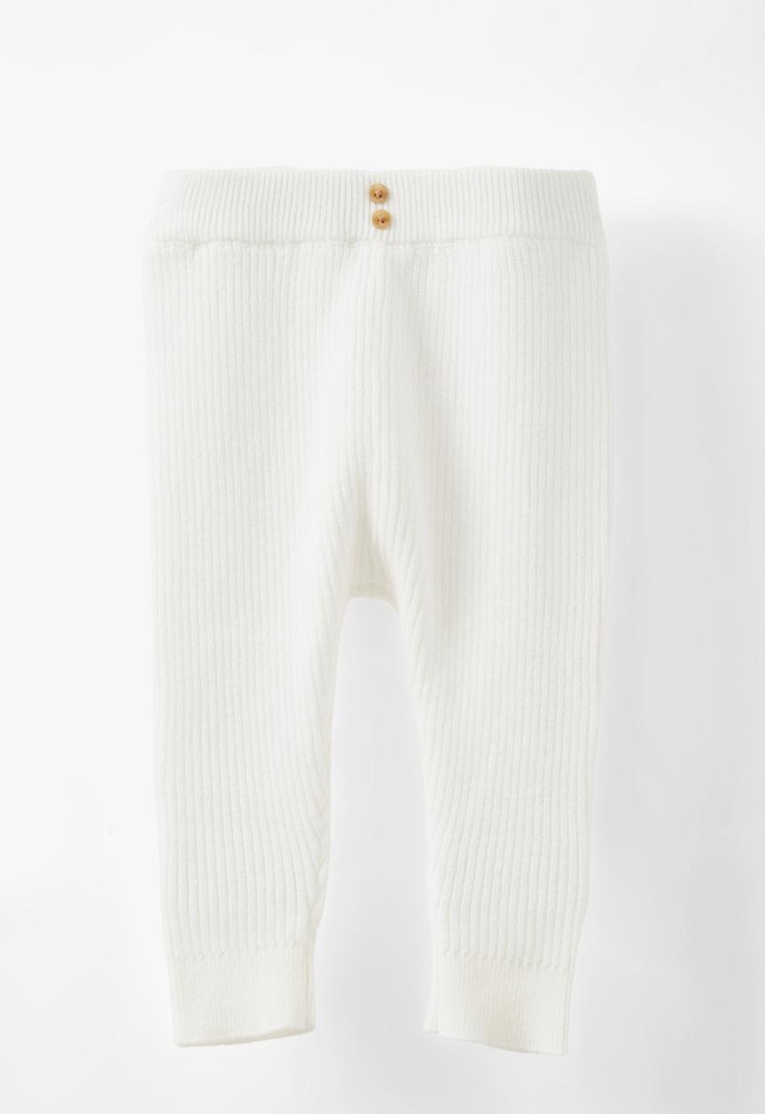Cotton On - Organic rib knit skinny legging - milk
