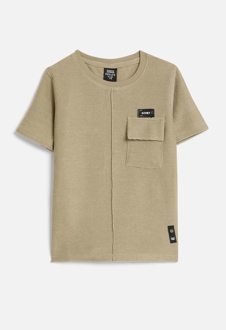 SOVIET - Boys fashion set crew neck  - khaki