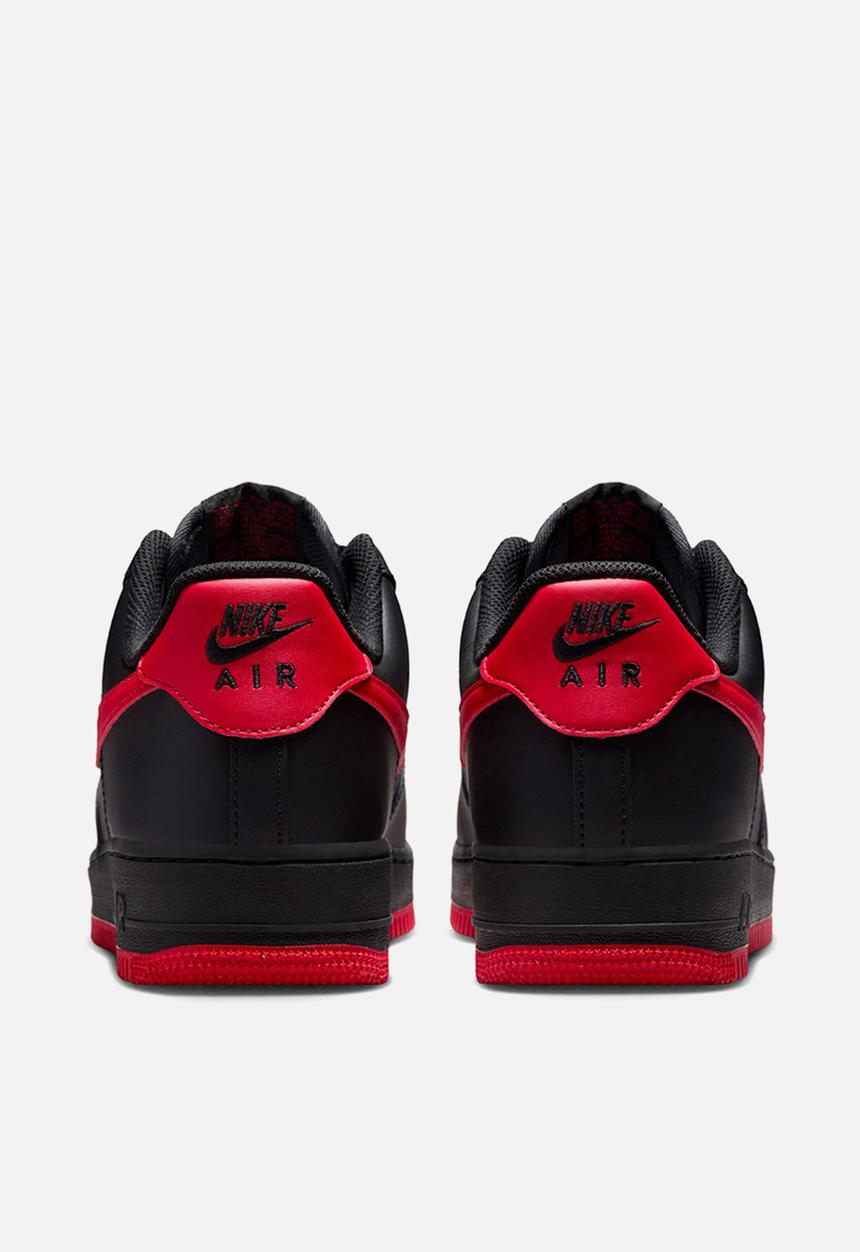 nike air force 1 low red and black