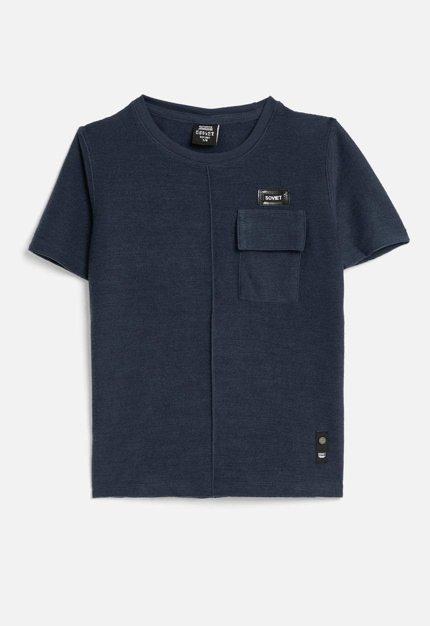 SOVIET - Boys fashion set crew neck  - navy