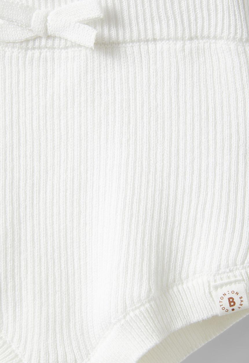Cotton On - Organic knit bloomers - milk