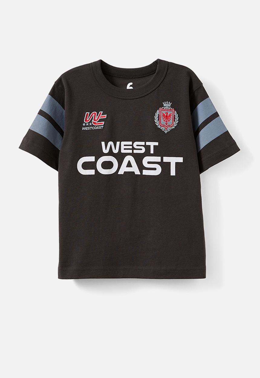 Cotton On - Jonny short sleeve print tee - phantom/steel west coast legend