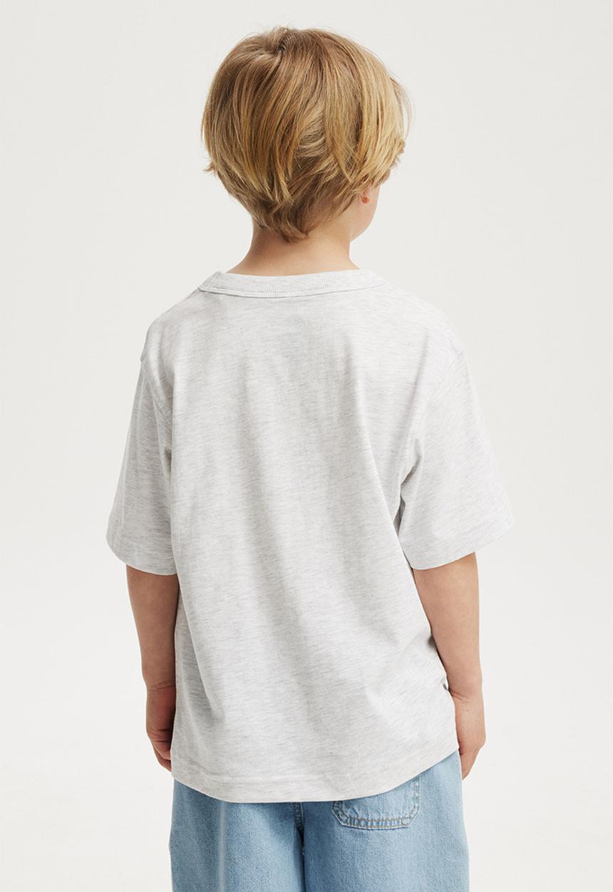 Cotton On - Jonny short sleeve print tee - snow marle/chill out do your thing