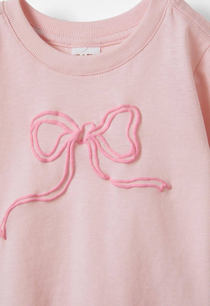 Cotton On - Jamie short sleeve tee - pink pearl/bow