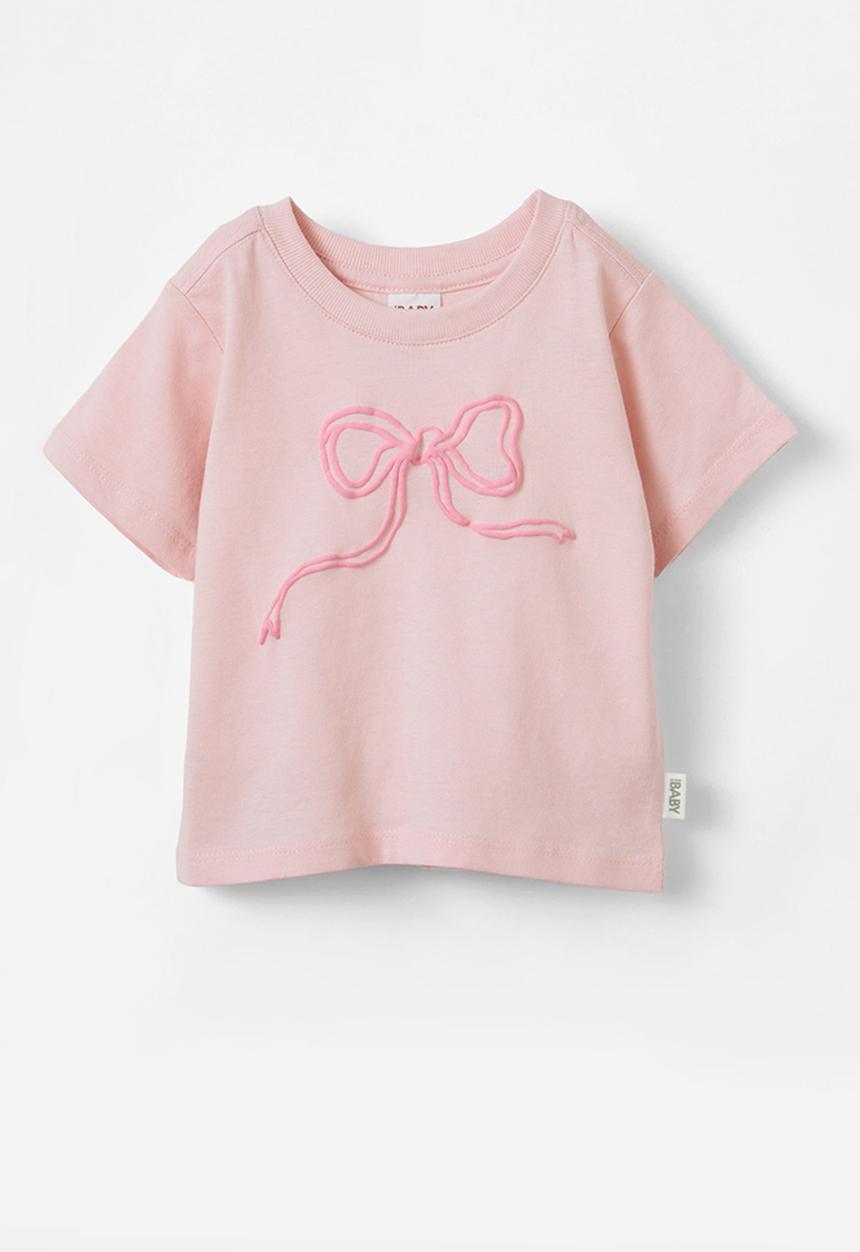 Cotton On - Jamie short sleeve tee - pink pearl/bow