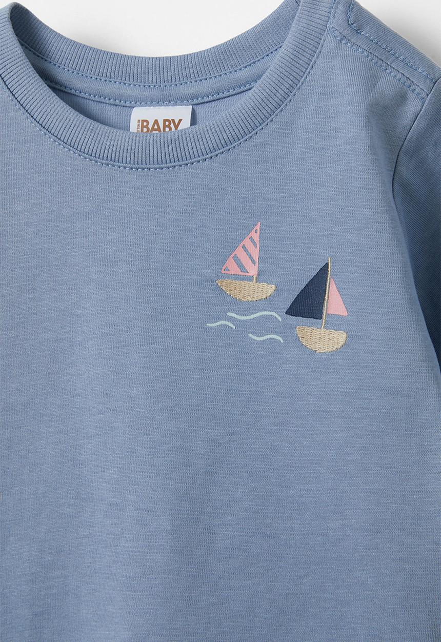 Cotton On - Jamie short sleeve tee - dusty blue/sail away