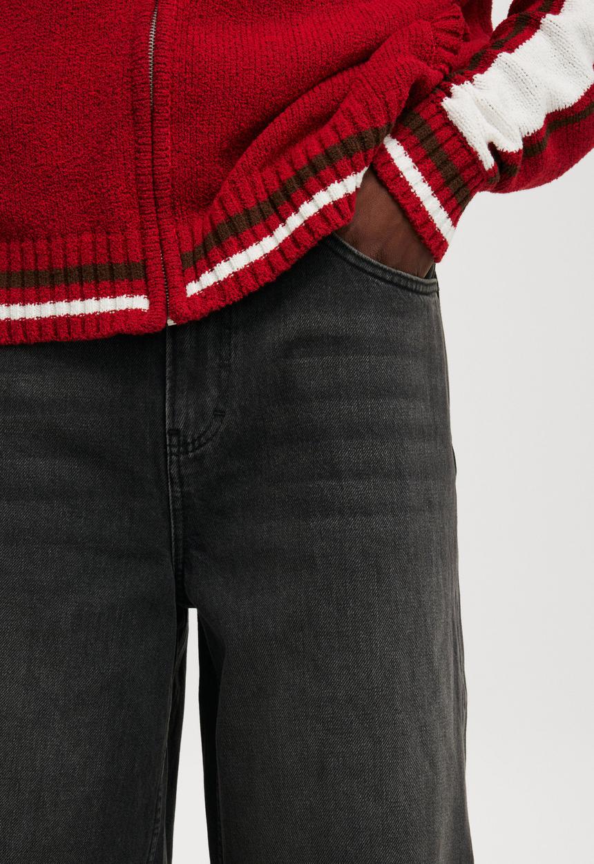 Cotton On - Super baggy jort - y2k washed black