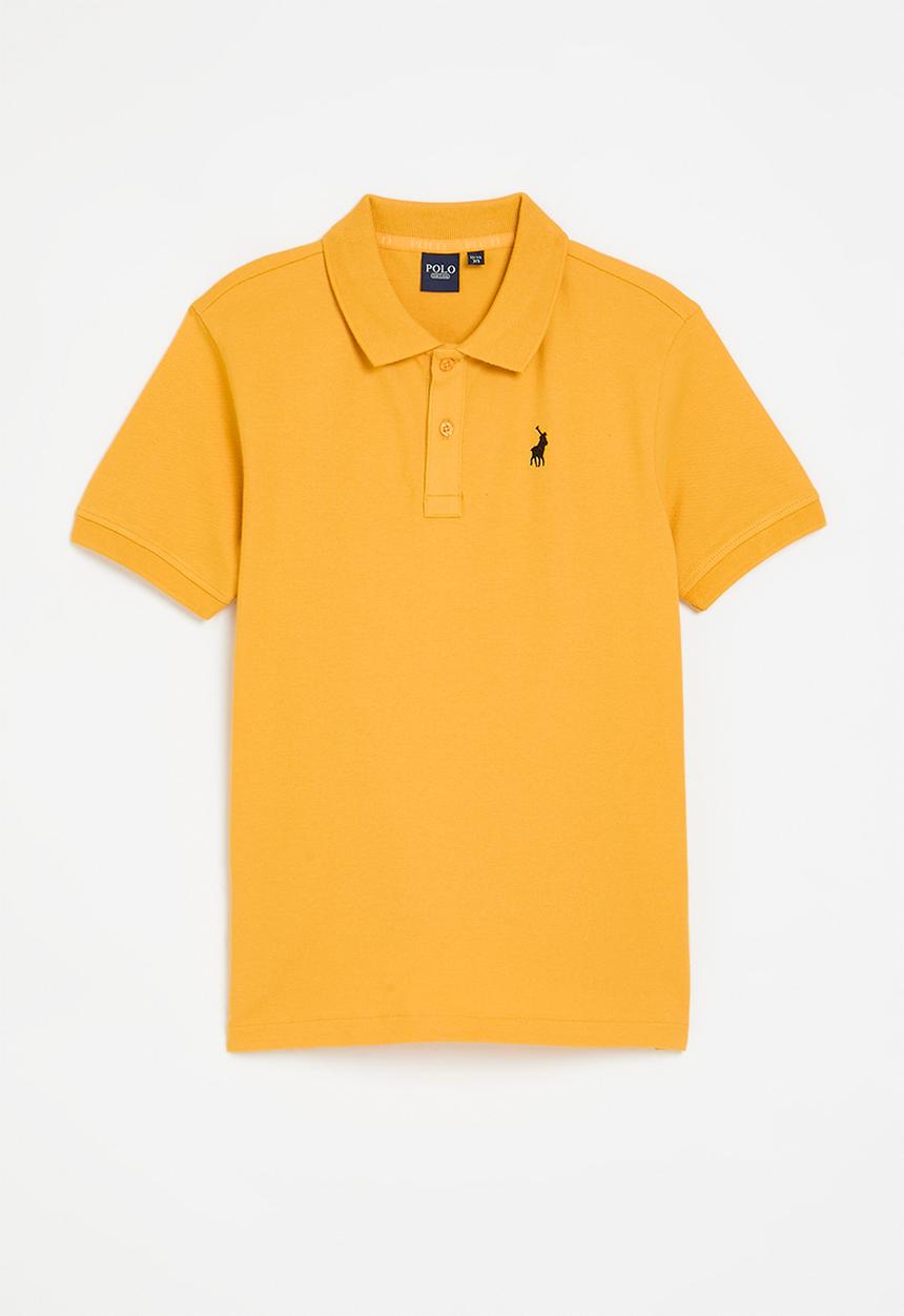 POLO - Boys austin ss golfer - saffron yellow