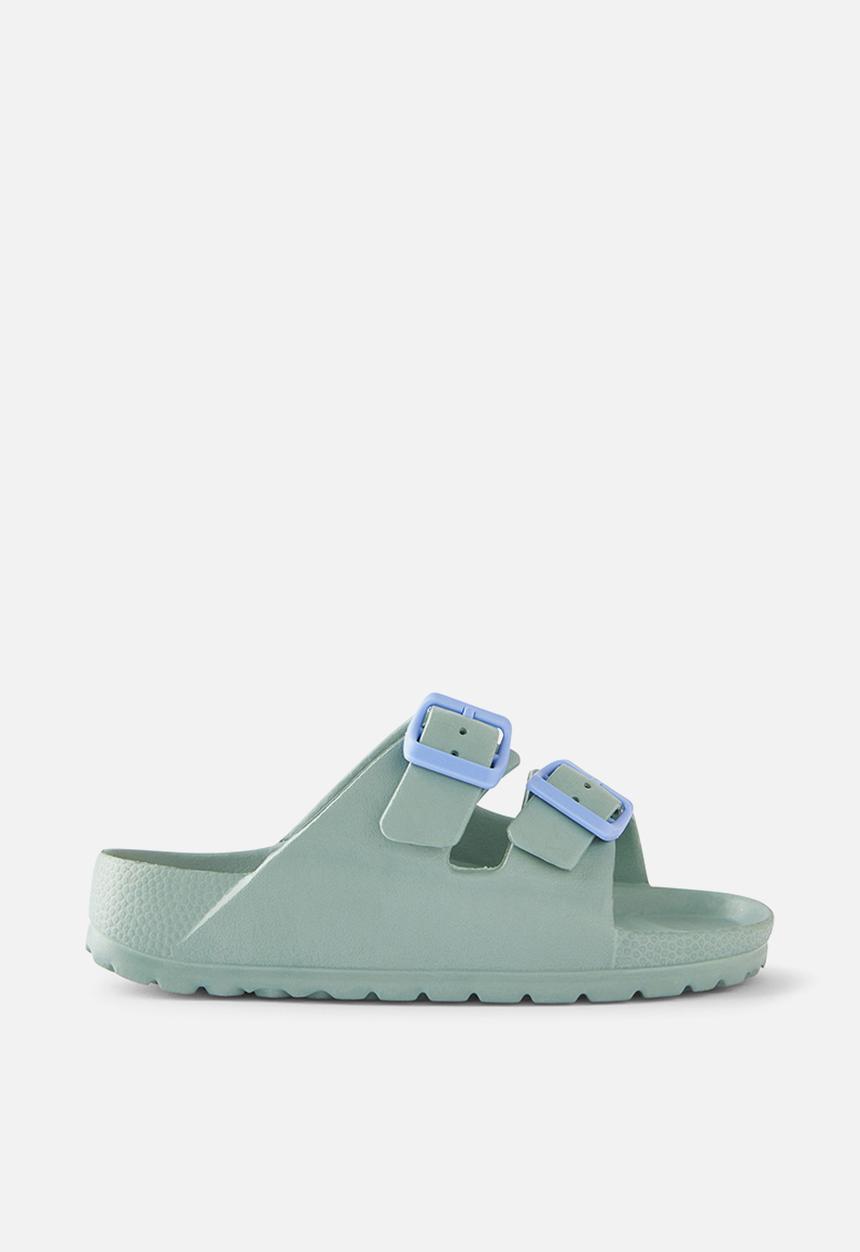 Cotton On - Twin strap slide - deep sage & dusk blue