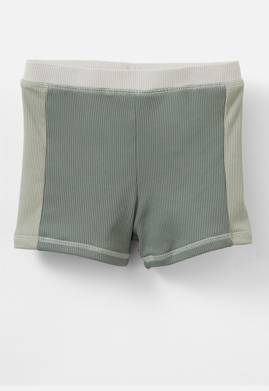 Cotton On - Flynn rash vest and billy boyleg trunk set - deep sage rib/swag green rib/panel