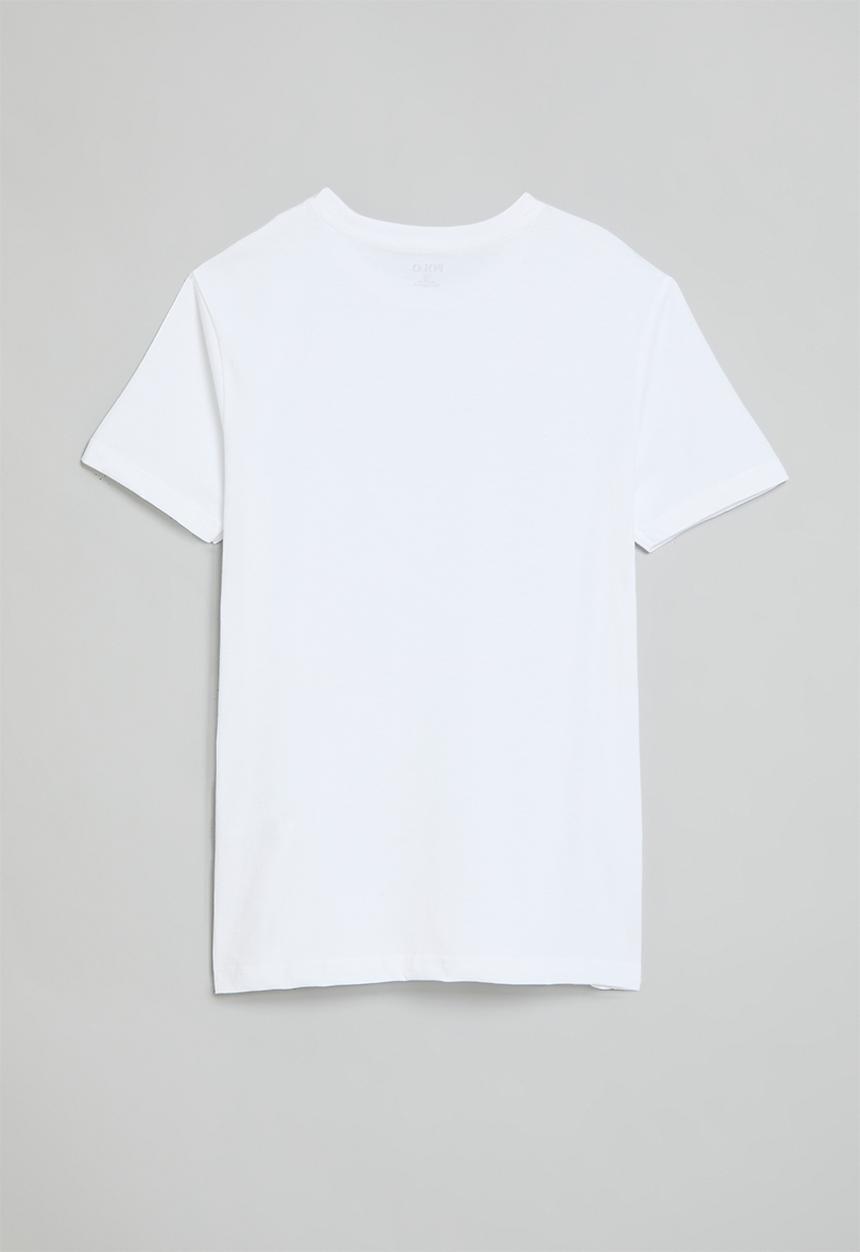 POLO - Girls paige ss foiled tee - white