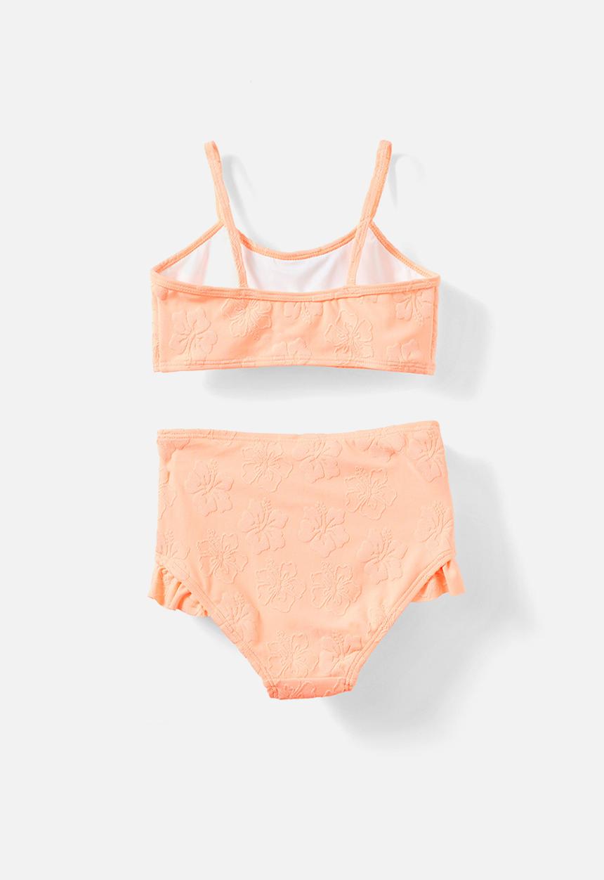 Cotton On - Peggy bikini - tropical orange/hibiscus flower