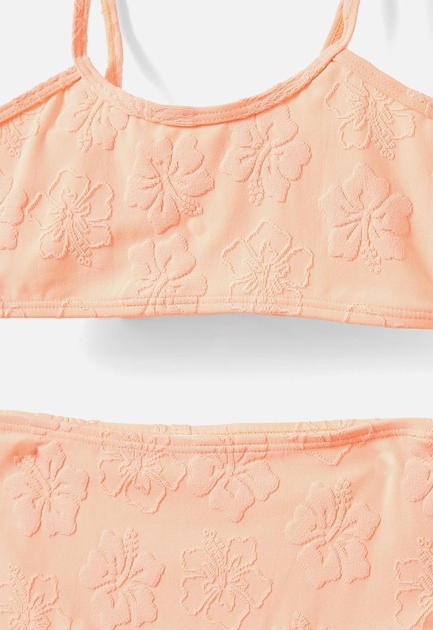Cotton On - Peggy bikini - tropical orange/hibiscus flower