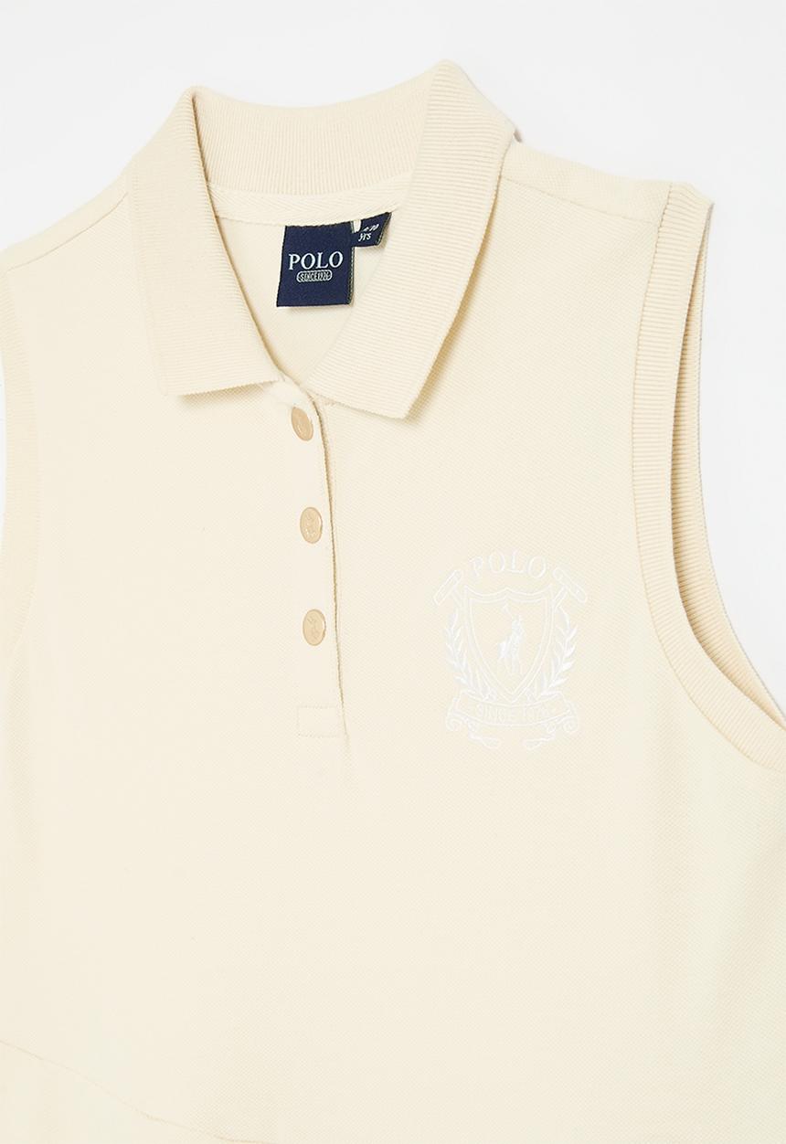 POLO - Girls kerry crested sl dress - stone