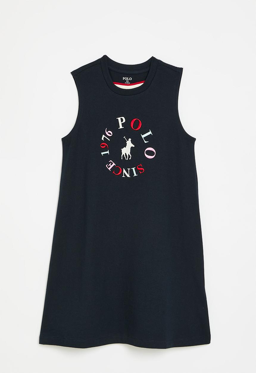 POLO - Girls isla sl dress - navy