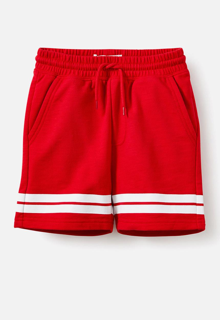 Cotton On - Henry slouch short - varsity red w/white stripe