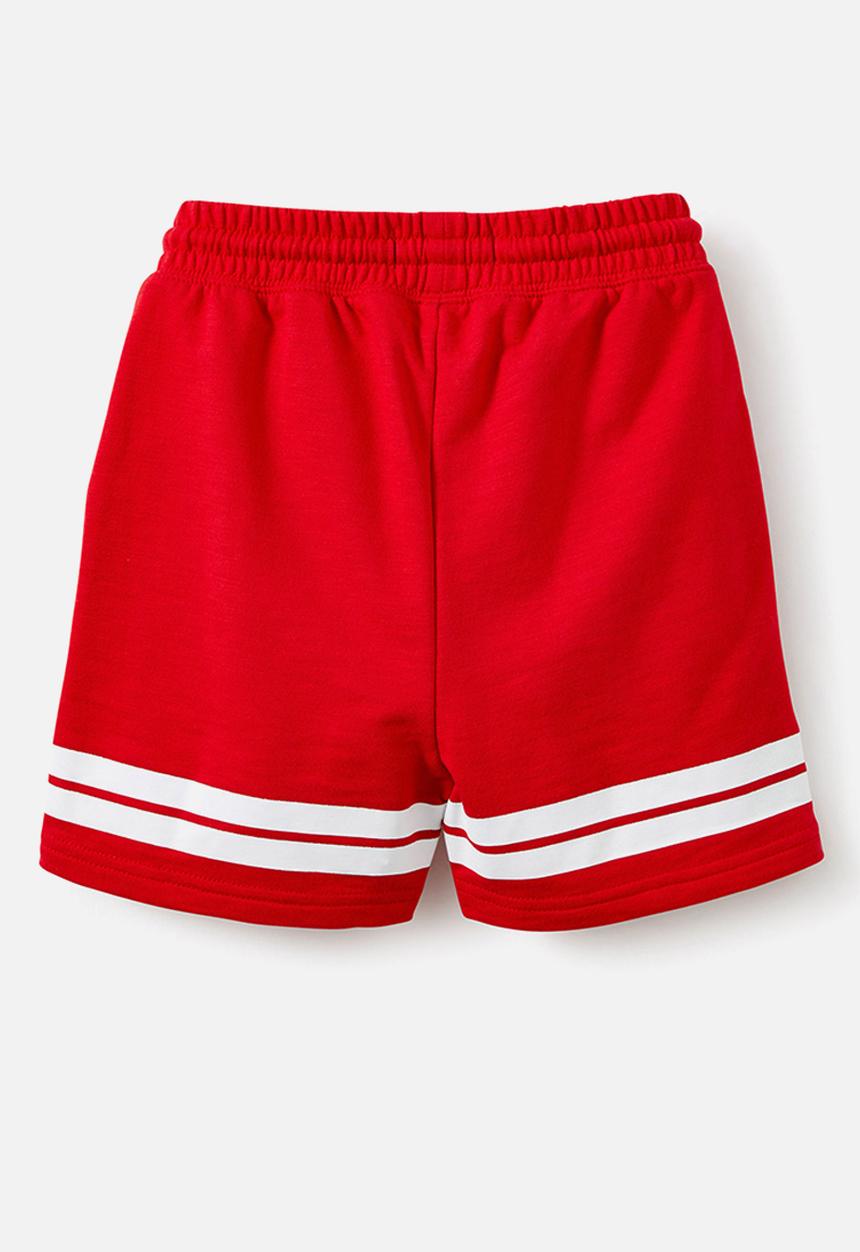 Cotton On - Henry slouch short - varsity red w/white stripe