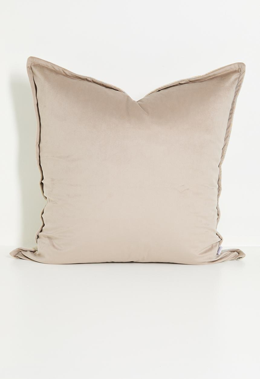 Sixth Floor - Fan linen & velvet cushion cover - Grey