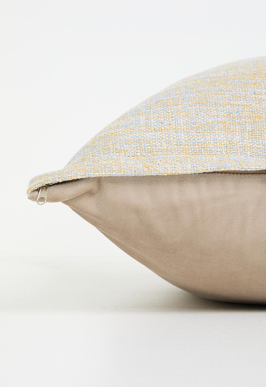 Sixth Floor - Fan linen & velvet cushion cover - Grey