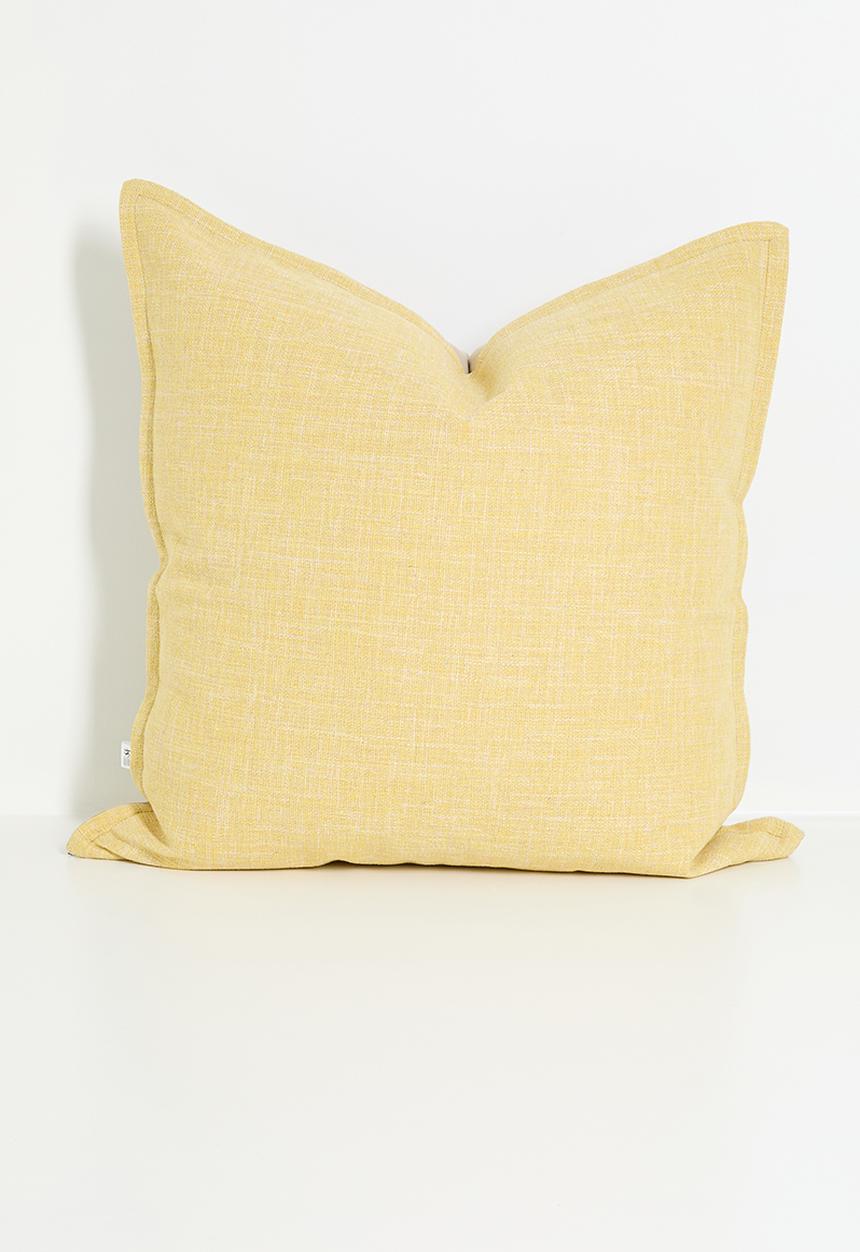 Sixth Floor - Fan linen & velvet cushion cover - Natural