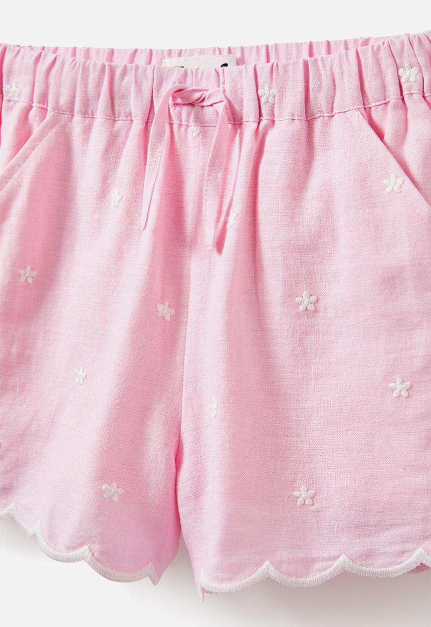 Cotton On - Havana scalloped short - blush pink