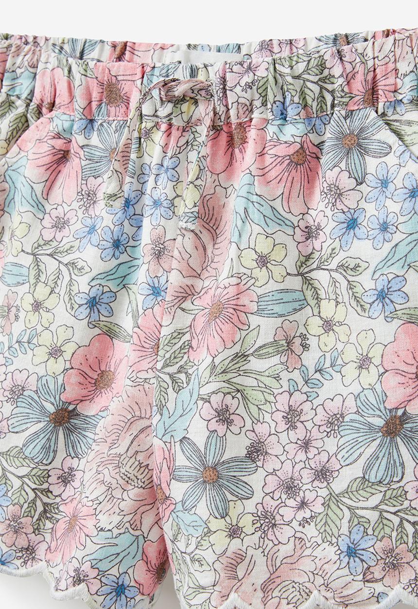 Cotton On - Havana scalloped short - vanilla/lottie floral