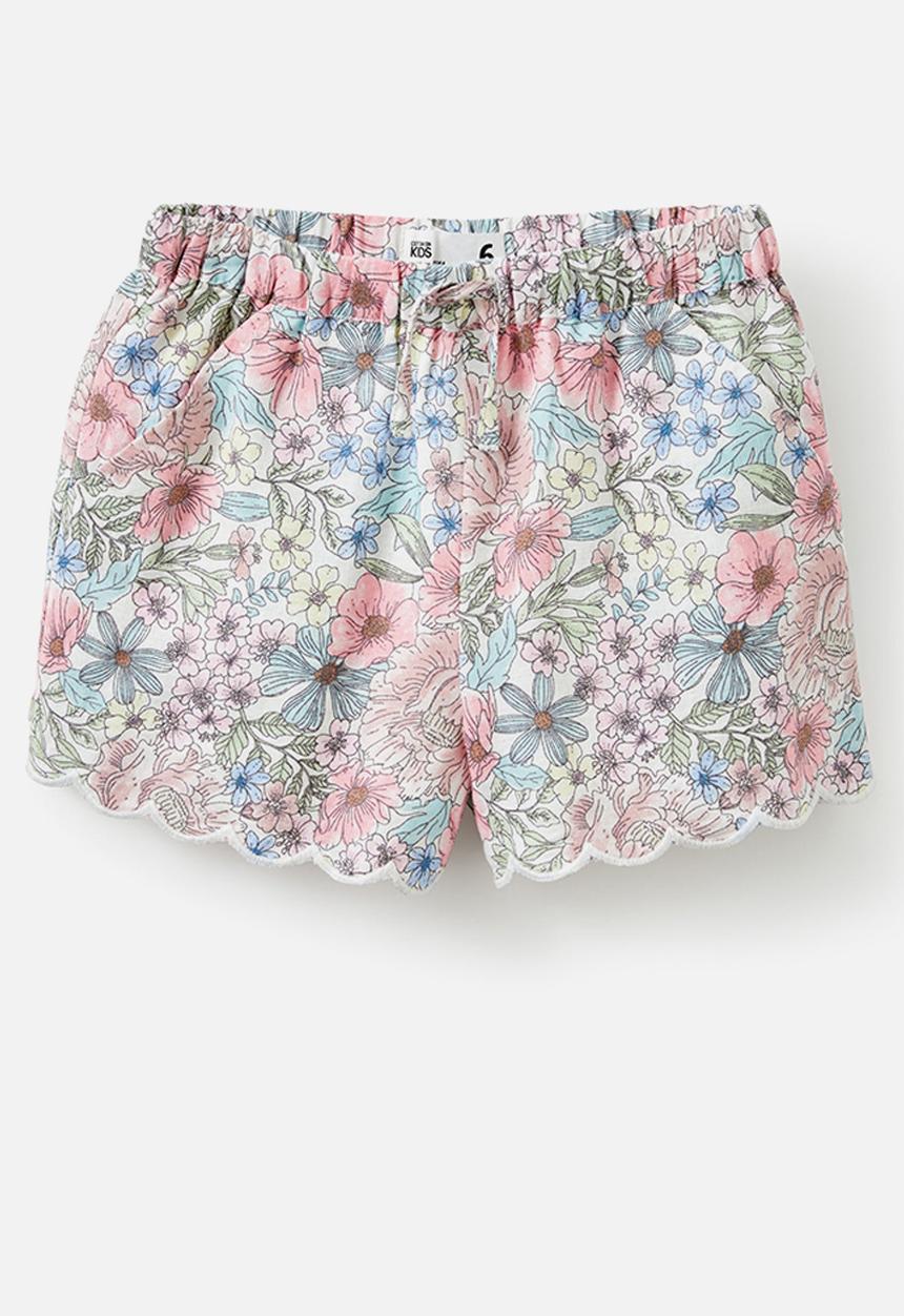 Cotton On - Havana scalloped short - vanilla/lottie floral