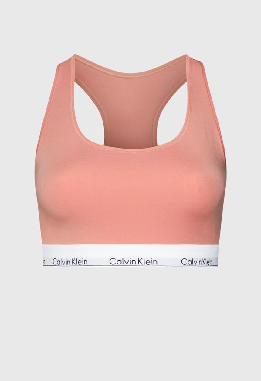 Calvin Klein - Plus unlined bralette - coral almond