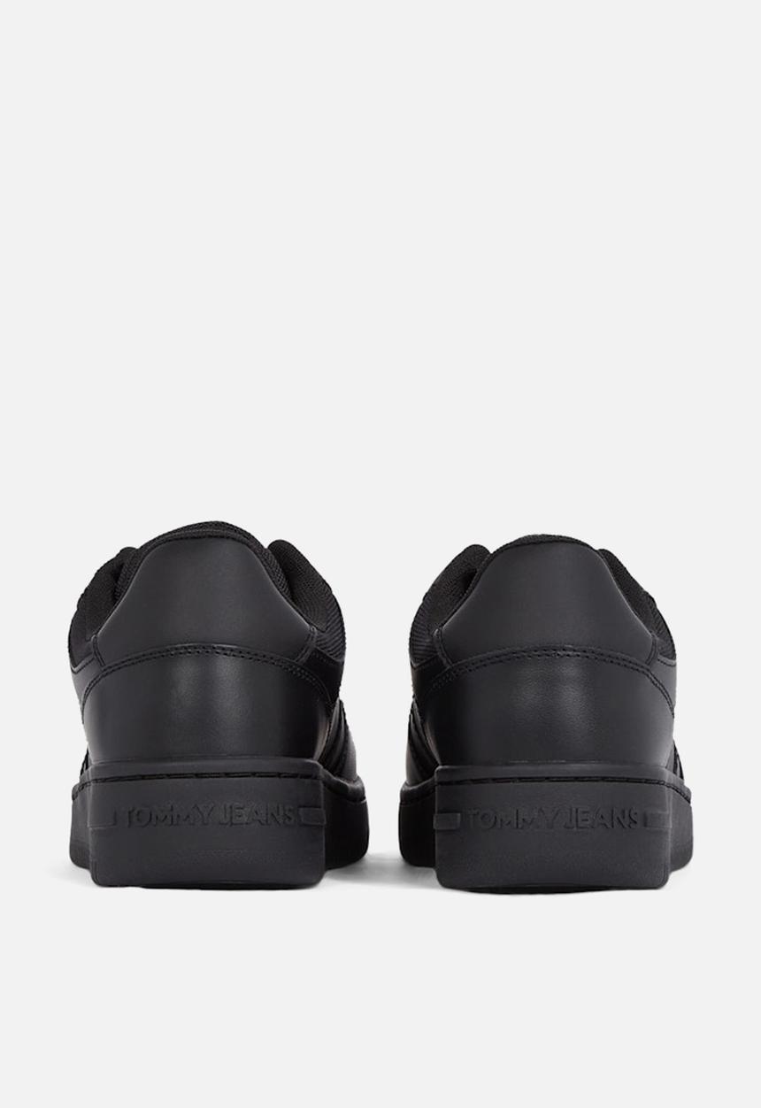 Tommy Hilfiger - Retro basket leather sneaker - triple black